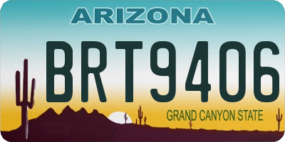 AZ license plate BRT9406