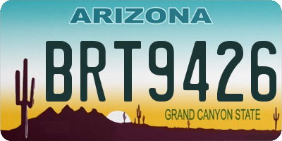 AZ license plate BRT9426
