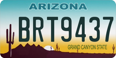 AZ license plate BRT9437