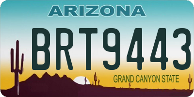 AZ license plate BRT9443