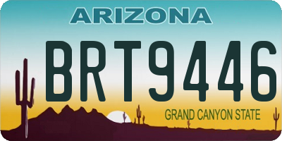 AZ license plate BRT9446