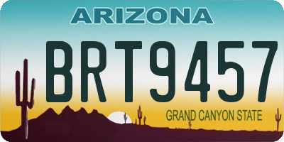 AZ license plate BRT9457