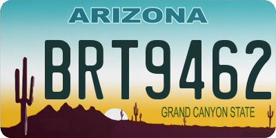 AZ license plate BRT9462