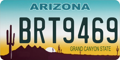 AZ license plate BRT9469