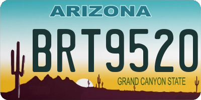 AZ license plate BRT9520