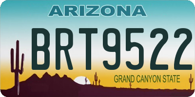 AZ license plate BRT9522