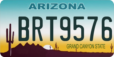 AZ license plate BRT9576