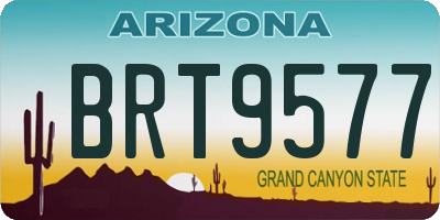 AZ license plate BRT9577