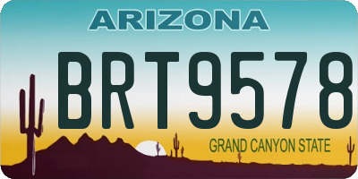 AZ license plate BRT9578