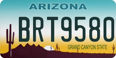 AZ license plate BRT9580