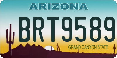 AZ license plate BRT9589