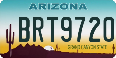 AZ license plate BRT9720