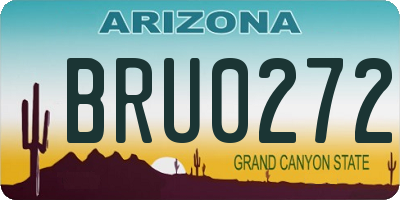AZ license plate BRU0272