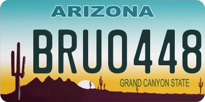 AZ license plate BRU0448