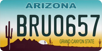 AZ license plate BRU0657