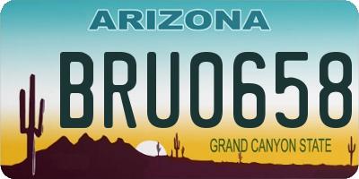 AZ license plate BRU0658