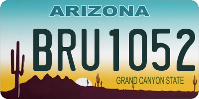 AZ license plate BRU1052