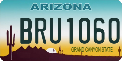 AZ license plate BRU1060