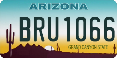 AZ license plate BRU1066