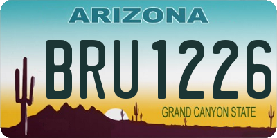 AZ license plate BRU1226