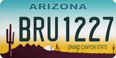 AZ license plate BRU1227