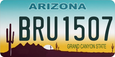 AZ license plate BRU1507