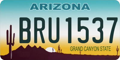 AZ license plate BRU1537