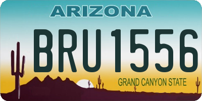 AZ license plate BRU1556