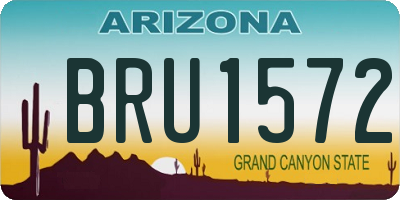 AZ license plate BRU1572