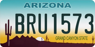 AZ license plate BRU1573