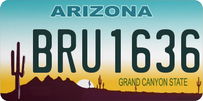 AZ license plate BRU1636