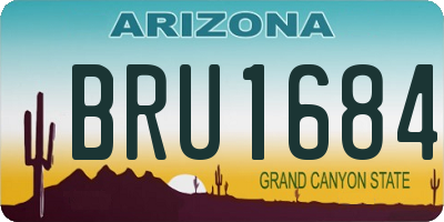 AZ license plate BRU1684