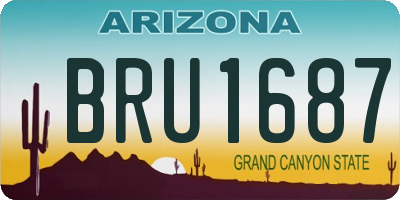 AZ license plate BRU1687