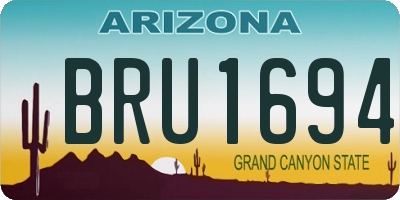 AZ license plate BRU1694