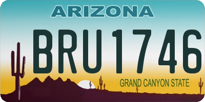 AZ license plate BRU1746