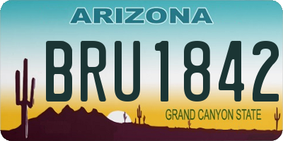 AZ license plate BRU1842