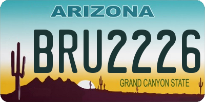 AZ license plate BRU2226