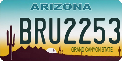 AZ license plate BRU2253