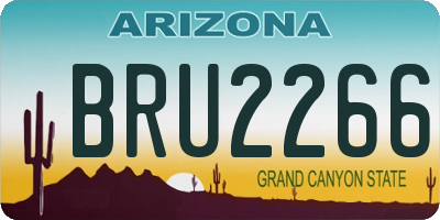 AZ license plate BRU2266