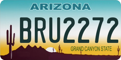 AZ license plate BRU2272