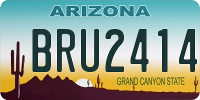 AZ license plate BRU2414