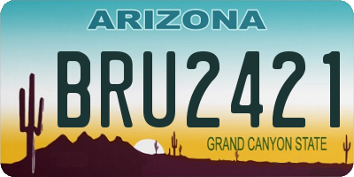 AZ license plate BRU2421