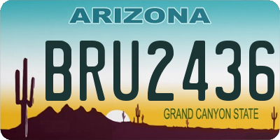 AZ license plate BRU2436