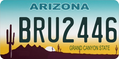 AZ license plate BRU2446