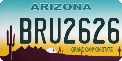 AZ license plate BRU2626