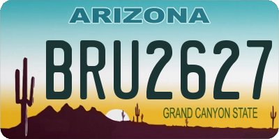 AZ license plate BRU2627