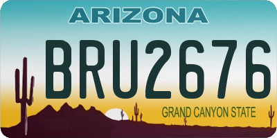 AZ license plate BRU2676