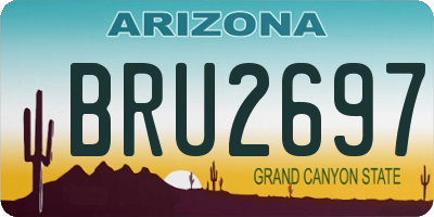 AZ license plate BRU2697
