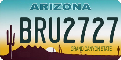 AZ license plate BRU2727