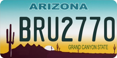 AZ license plate BRU2770